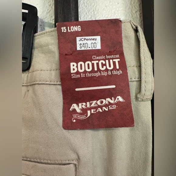 NWT Arizona Youth Khaki Bootcut Jean Size 15L - Picture 3 of 4